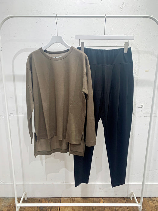 リヨセル天竺長袖Tシャツ・パンツ：セットアップ