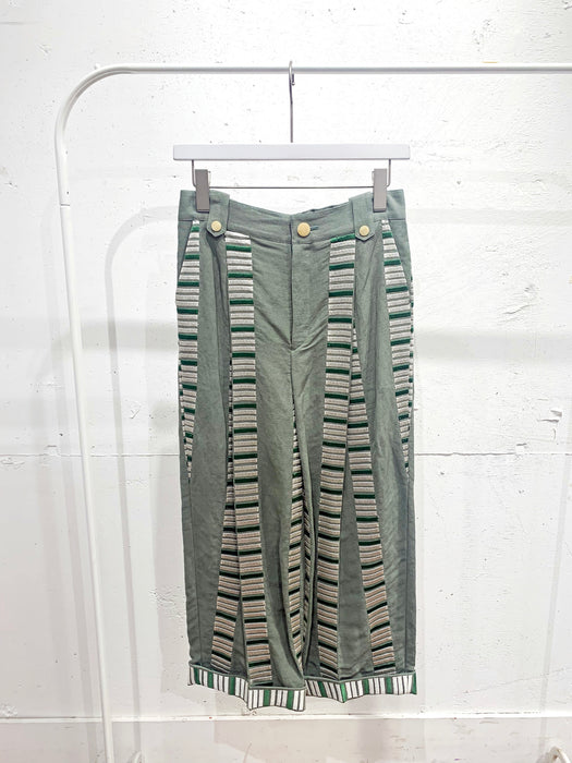 THE ARCHIVE：ブロック刺しゅうセミワイドパンツ