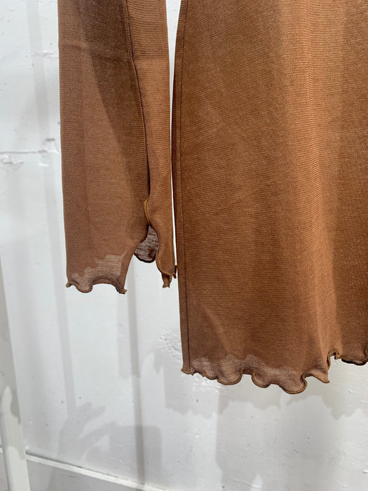 THE ARCHIVE：強撚コットンセンタースリット長袖カットソー