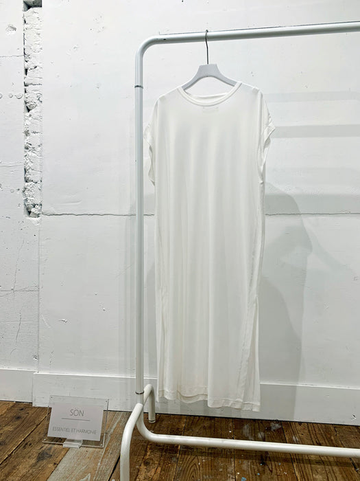 THE ARCHIVE：強撚コットンシアーロングドレス