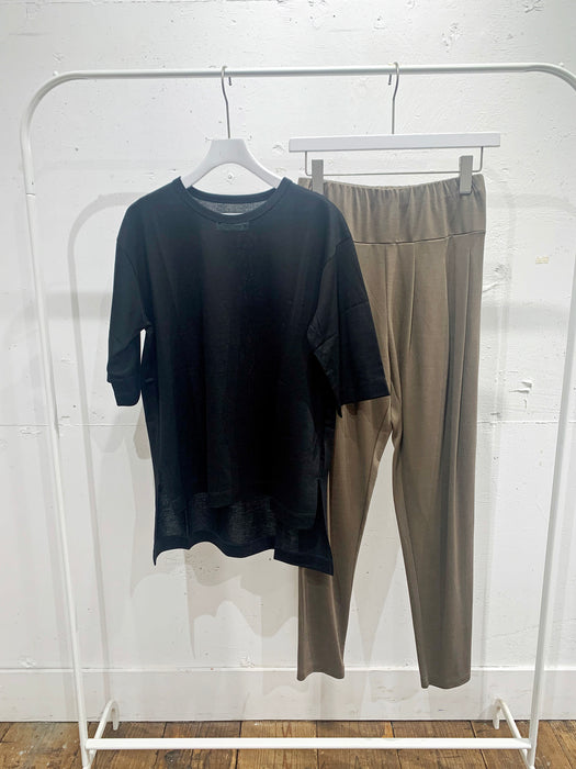 リヨセル天竺半袖Tシャツ・パンツ：セットアップ