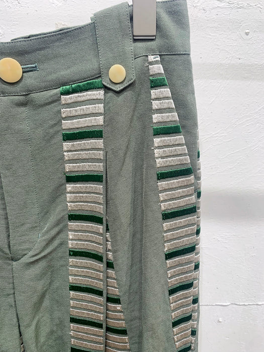 THE ARCHIVE：ブロック刺しゅうセミワイドパンツ