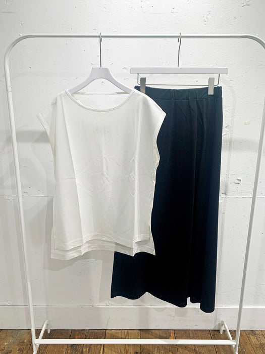 リヨセル天竺タンクトップ・ロングスカート：セットアップ