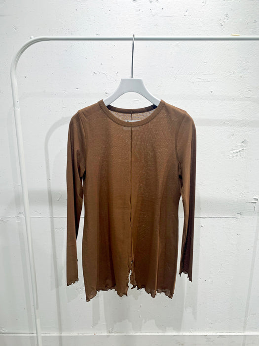 THE ARCHIVE：強撚コットンセンタースリット長袖カットソー