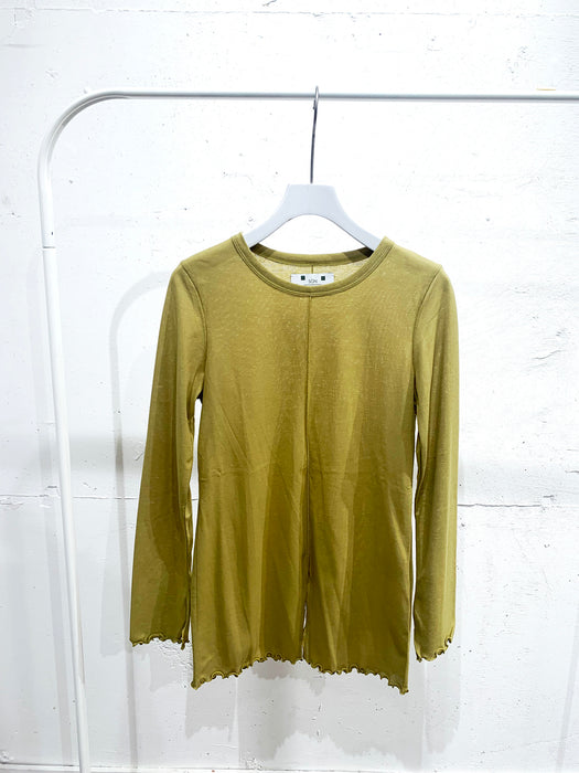 THE ARCHIVE：強撚コットンセンタースリット長袖カットソー