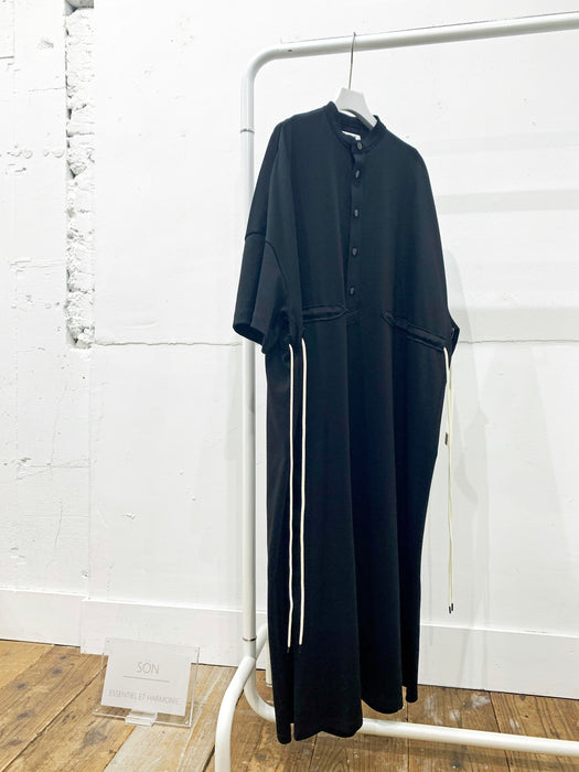 THE ARCHIVE：コットンフライススタンドカラードレス